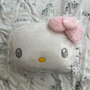 Hello Kitty Glow in the Dark Face Fluffy Plush Cushion